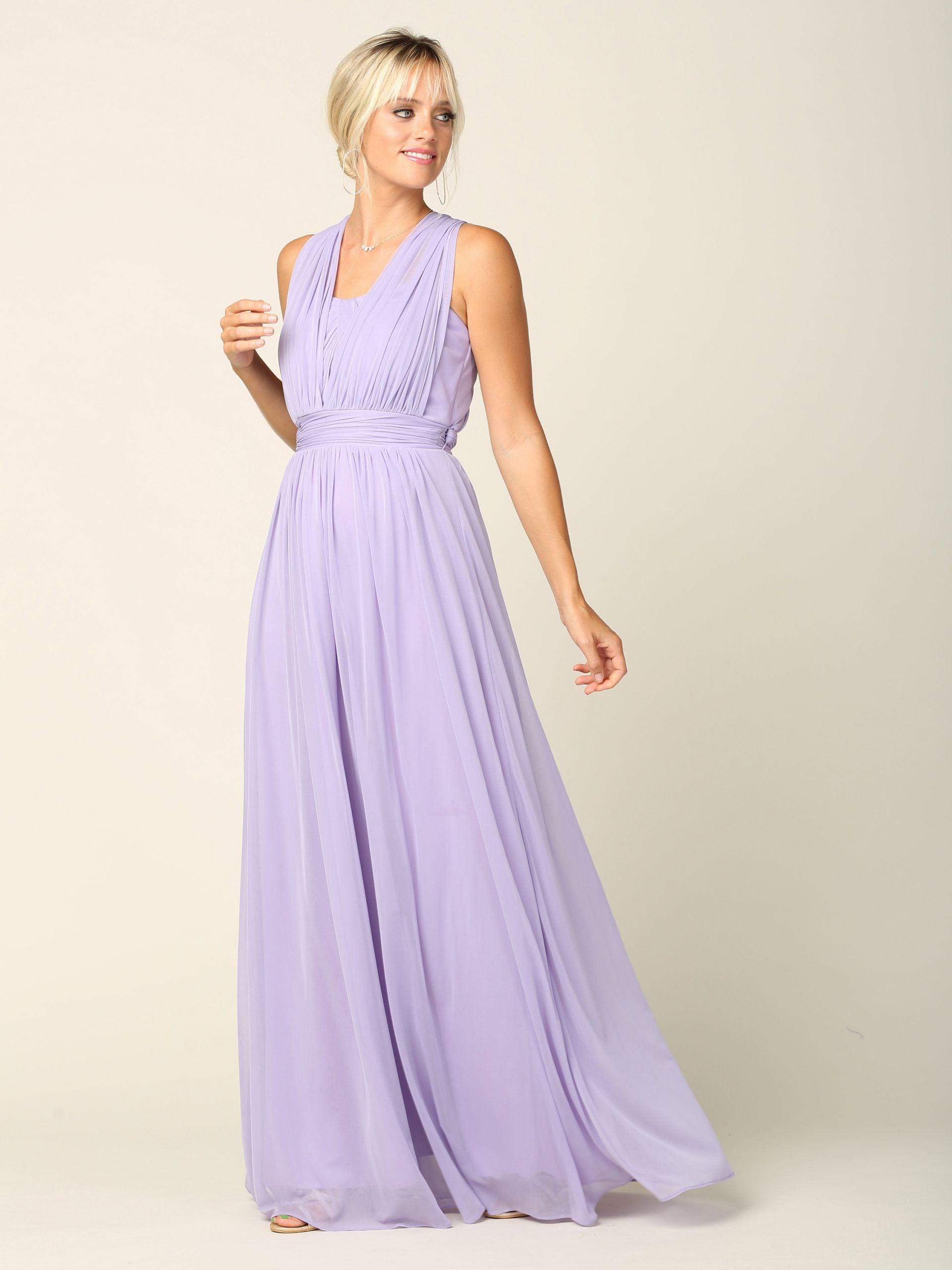 Convertible Long Bridesmaids Dress - Burgundy / 3XL Convertible Long Bridesmaids Dress - Burgundy / 3XL