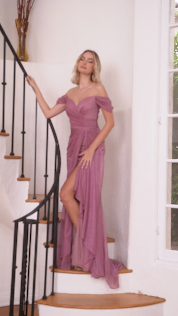 Rose Cinderella Divine CD878 Off Shoulder Long Formal Dress for $129.0 ...
