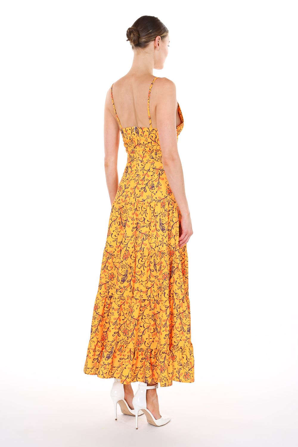 Long Spaghetti Strap Floral Maxi Dress