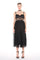Cocktail Dresses Shoulder Strap Mesh Midi Length Dress Black