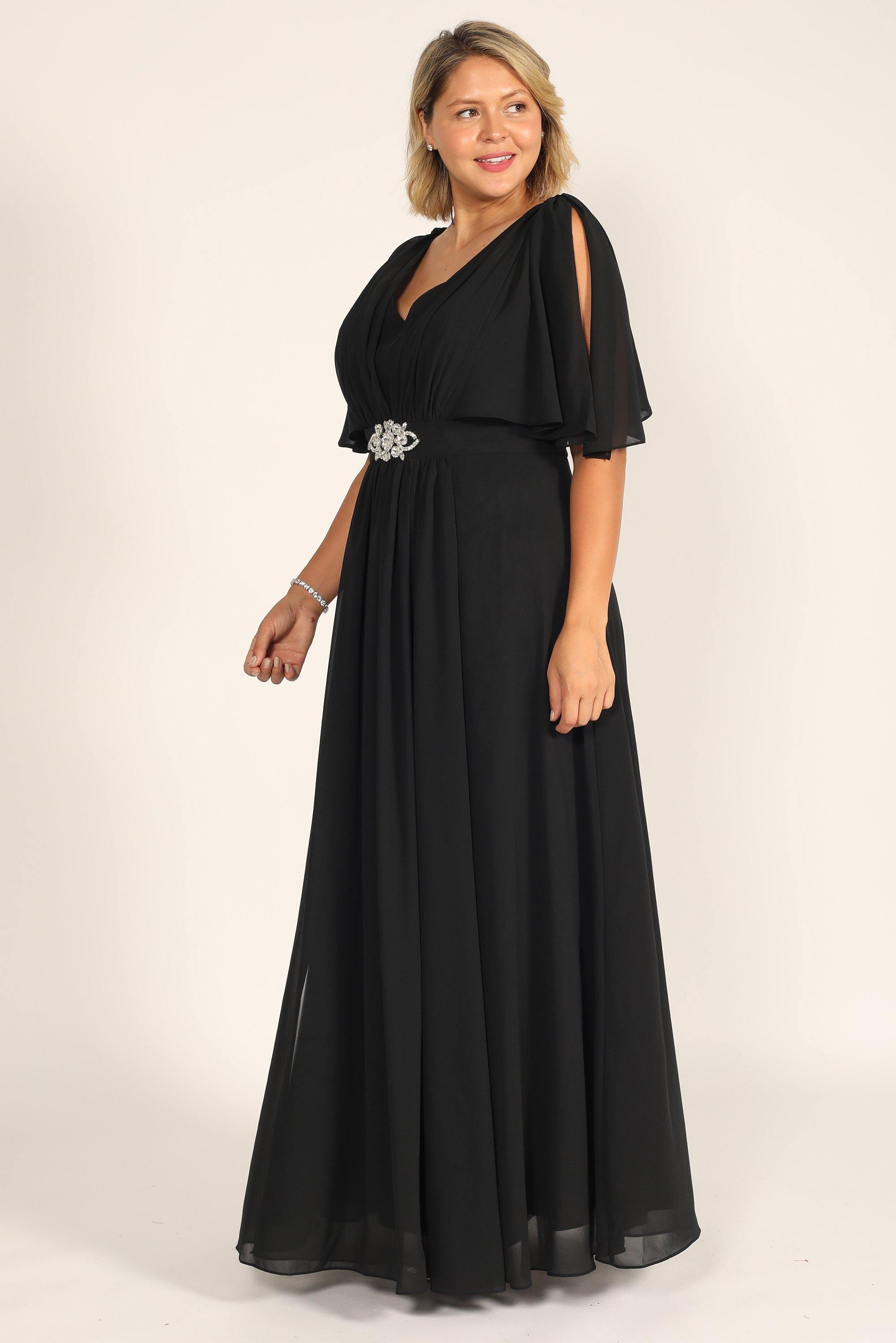 Long Formal Black Evening Dress - The Dress Outlet