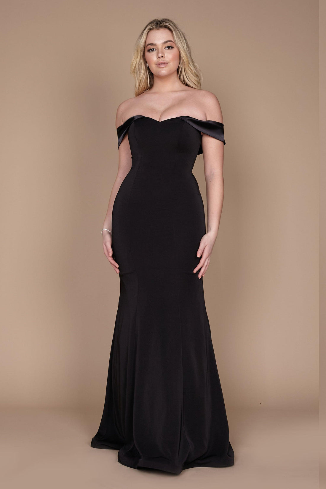 Black Long Formal Off Shoulder Evening Dress for $79.99 – The Dress Outlet
