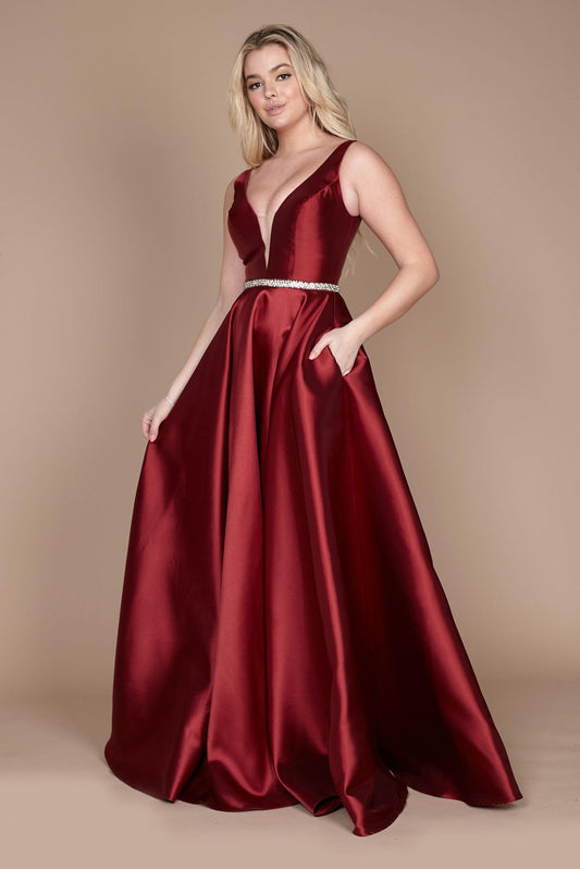 Dylan & Davids Satin A-line Dress - The Dress Outlet