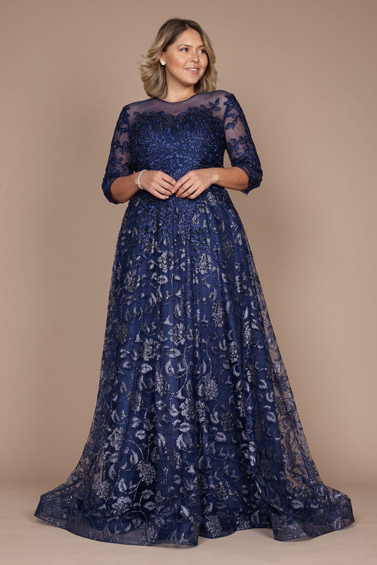 Dylan & Davids Long Formal Navy Evening Dress Navy