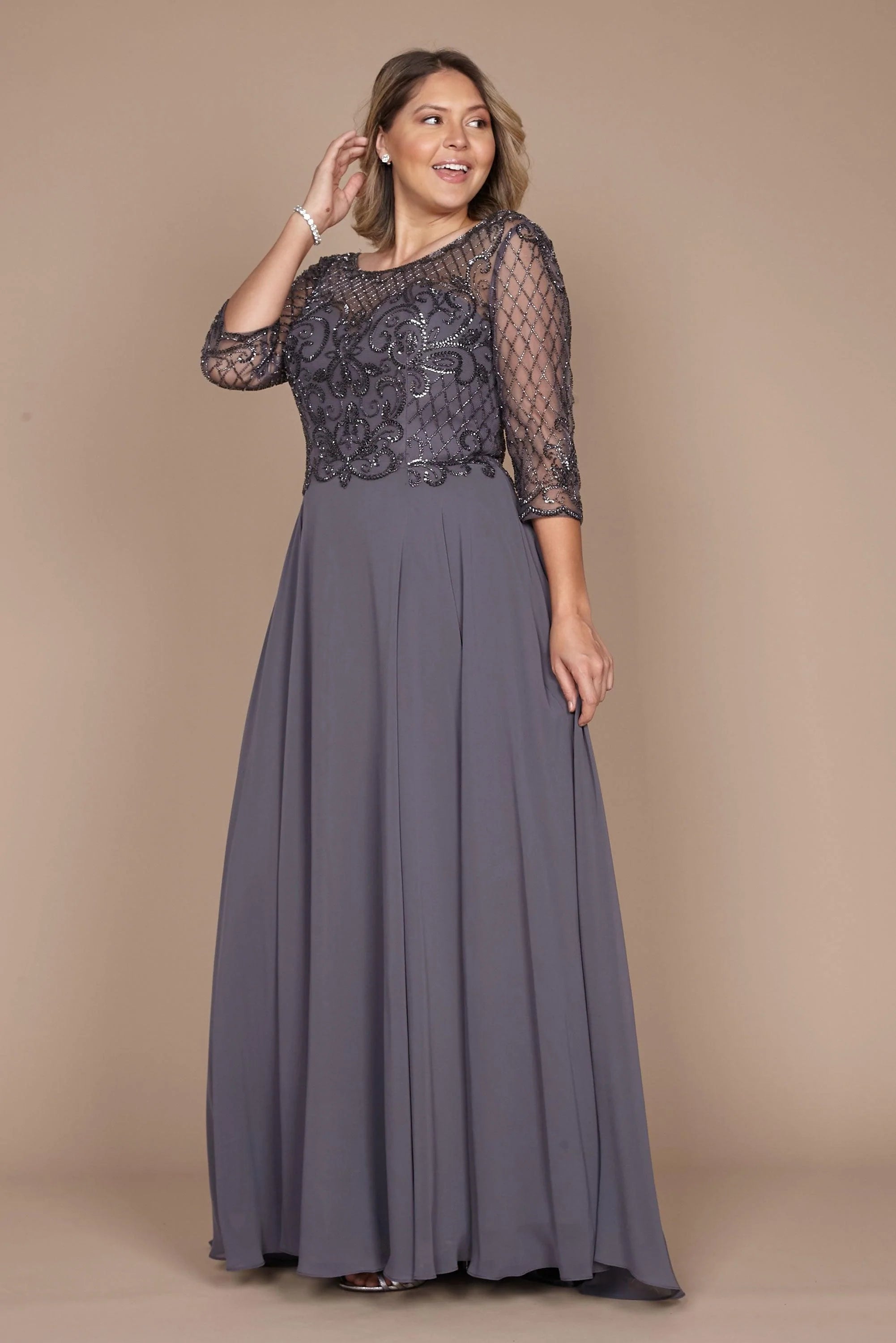 Charcoal mother of 2025 the bride dress