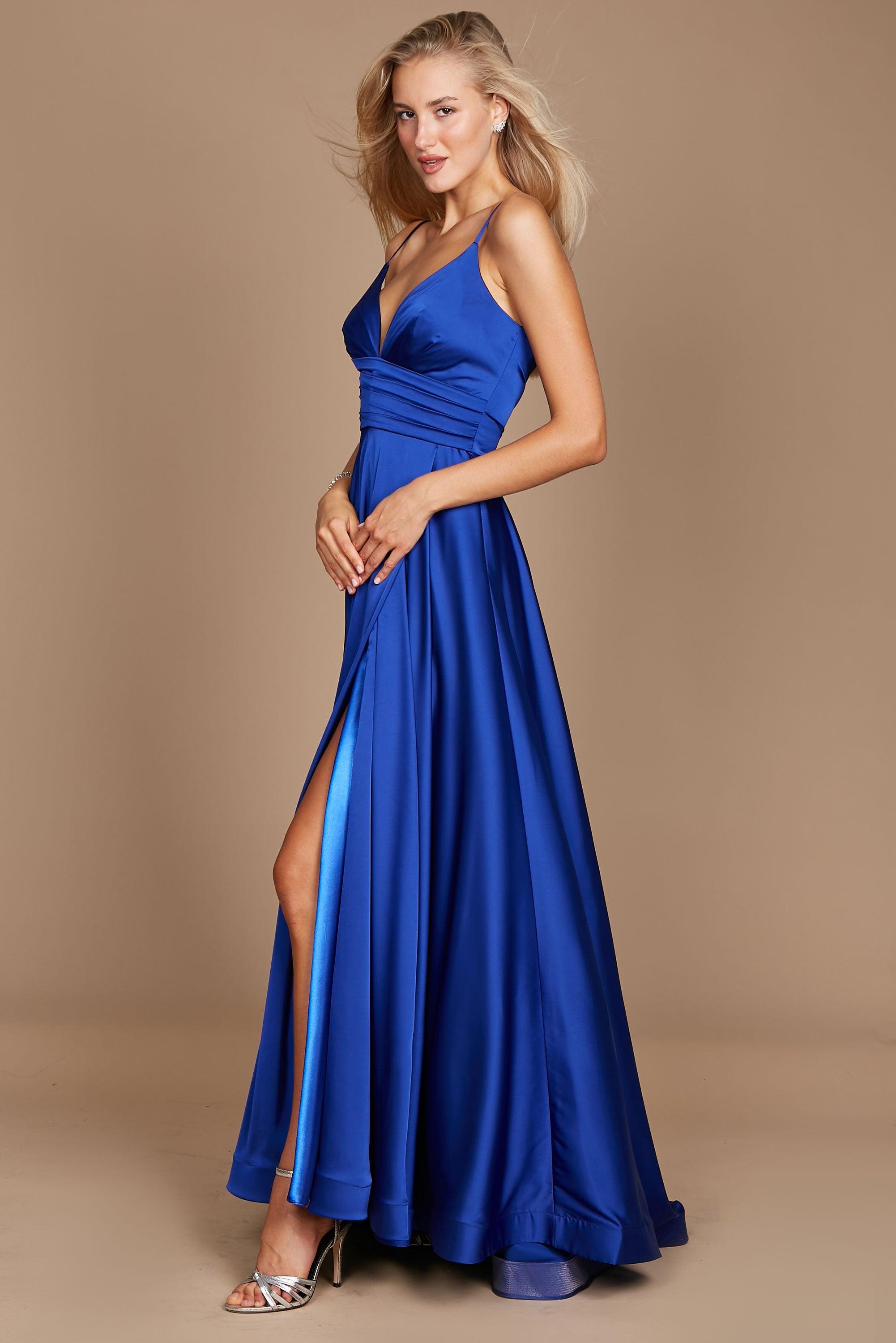 Dylan & Davids Long Spaghetti Strap Prom Formal Gown – The Dress Outlet