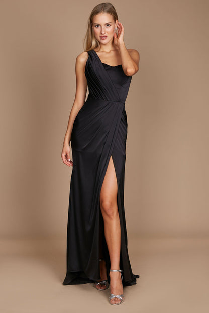 Prom Dresses One Shoulder Formal Evening Dress Black