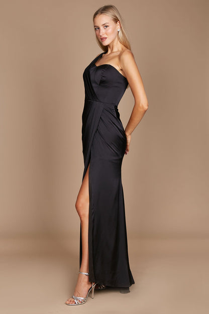 Dylan & Davids One Shoulder Formal Evening Dress Black