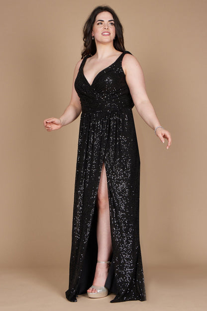 Formal Dresses Plus Size Formal Dress Fully Sequin Gown Black