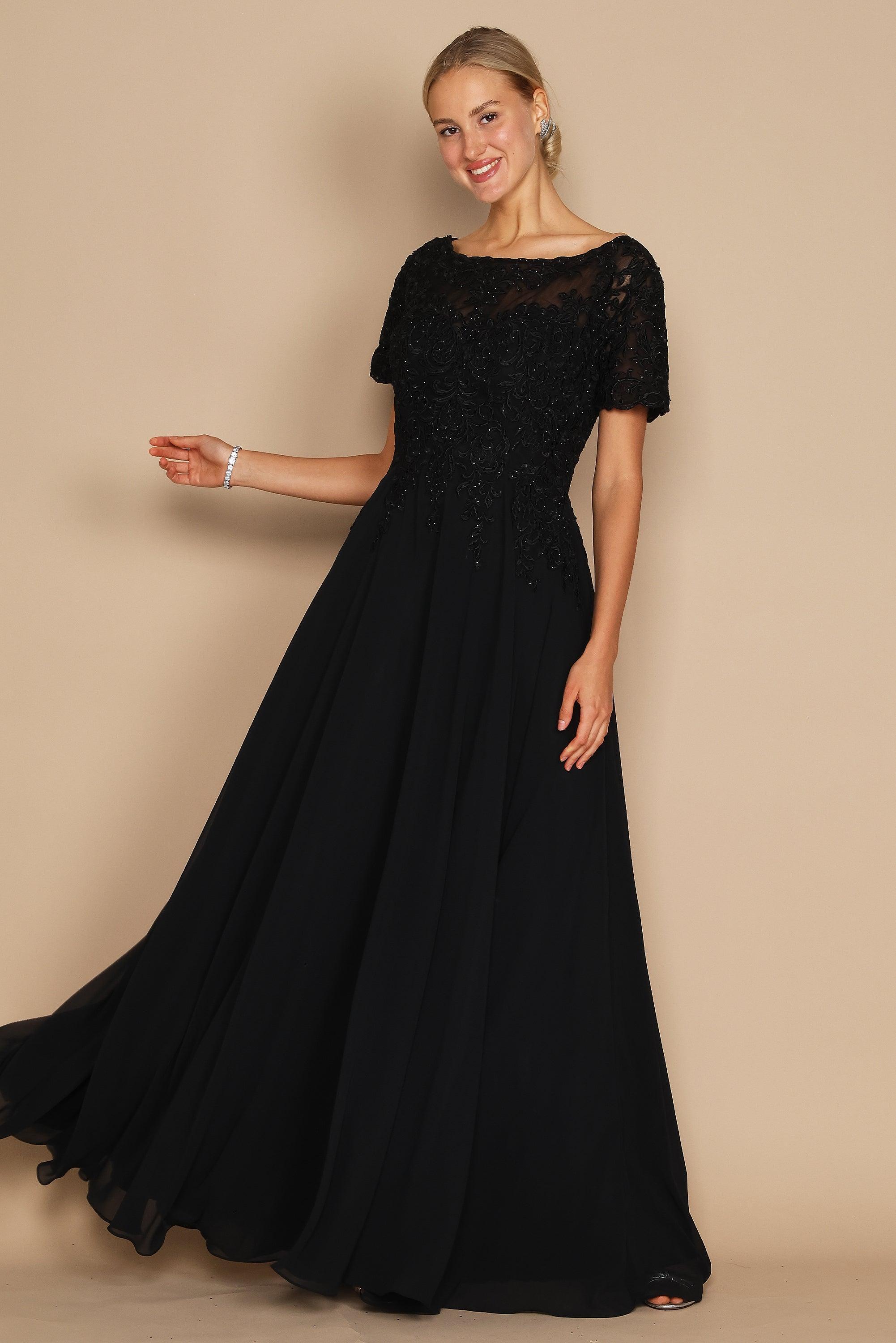 Jovani Bridal S50581 Short Sleeve Beaded Wedding Gown Overskirt Lace C –  Glass Slipper Formals