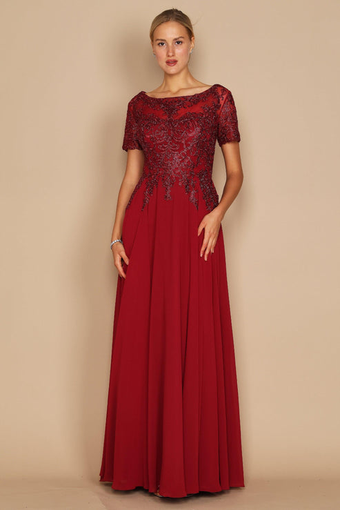 Mocha Dylan & Davids Short Sleeve Mother of the Bride Formal Dress for ...