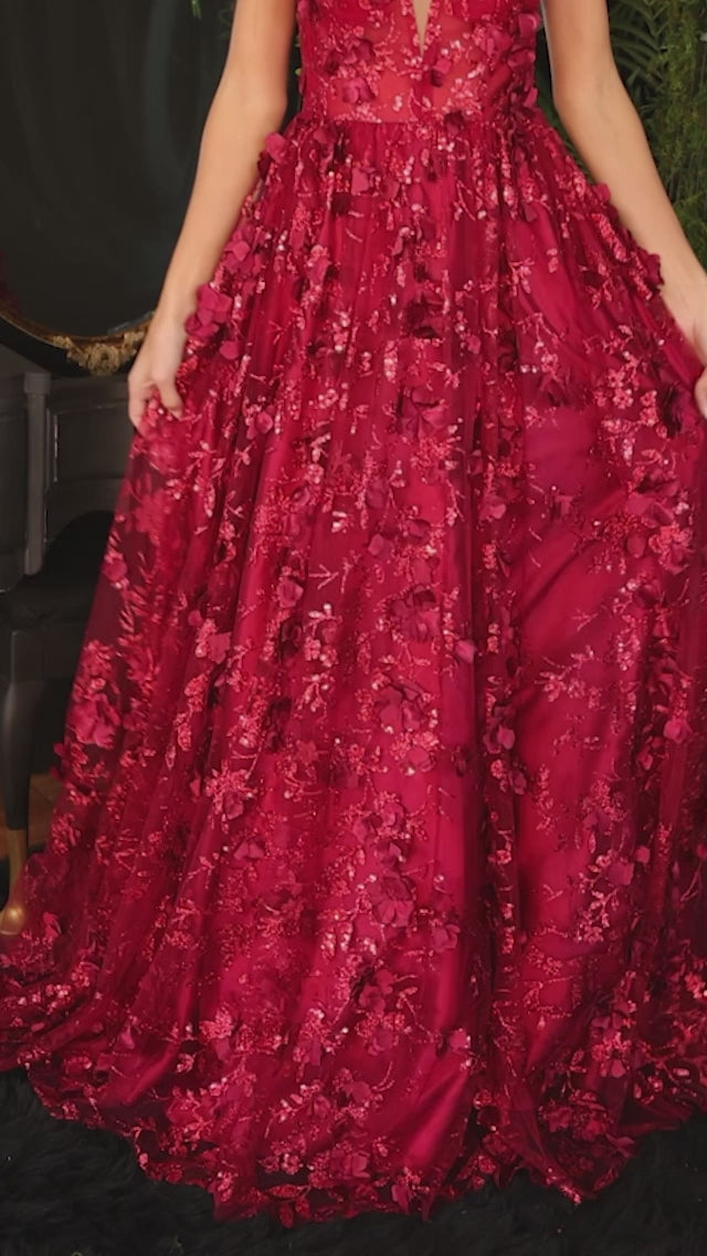 Cinderella Divine J838: Enchanting Glitter and Blossoms for Your Grand Entrance
