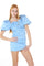 Cocktail Dresses Short Star Printed Mesh Layered Mini Dress Blue