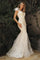 Embellished Mermaid Feather Bridal Gown - The Dress Outlet