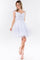 Embroidered Ruffle Short Homecoming Dress - The Dress Outlet