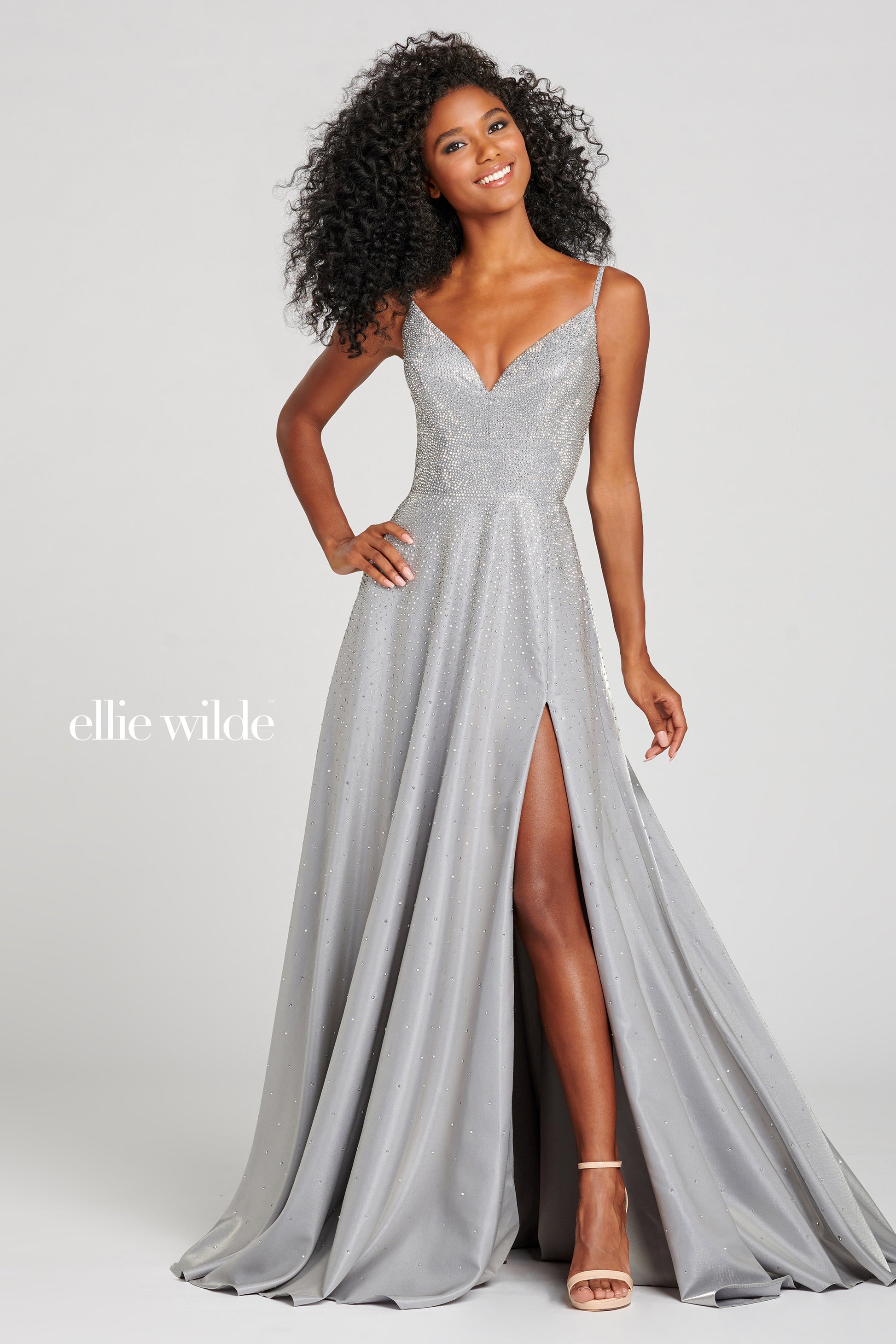 Ellie Wilde EW121001 Long Formal A Line Evening Prom Dress