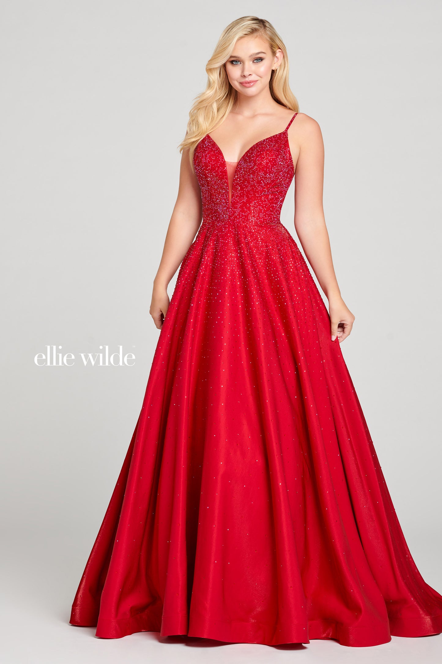 Prom Dresses Long Ball Gown Metallic Prom Dress Ruby
