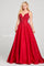 Prom Dresses Long Ball Gown Metallic Prom Dress Ruby