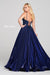 Prom Dresses Long Ball Gown Metallic Prom Dress Sapphire