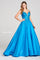 Prom Dresses Long Ball Gown Metallic Prom Dress Turquoise