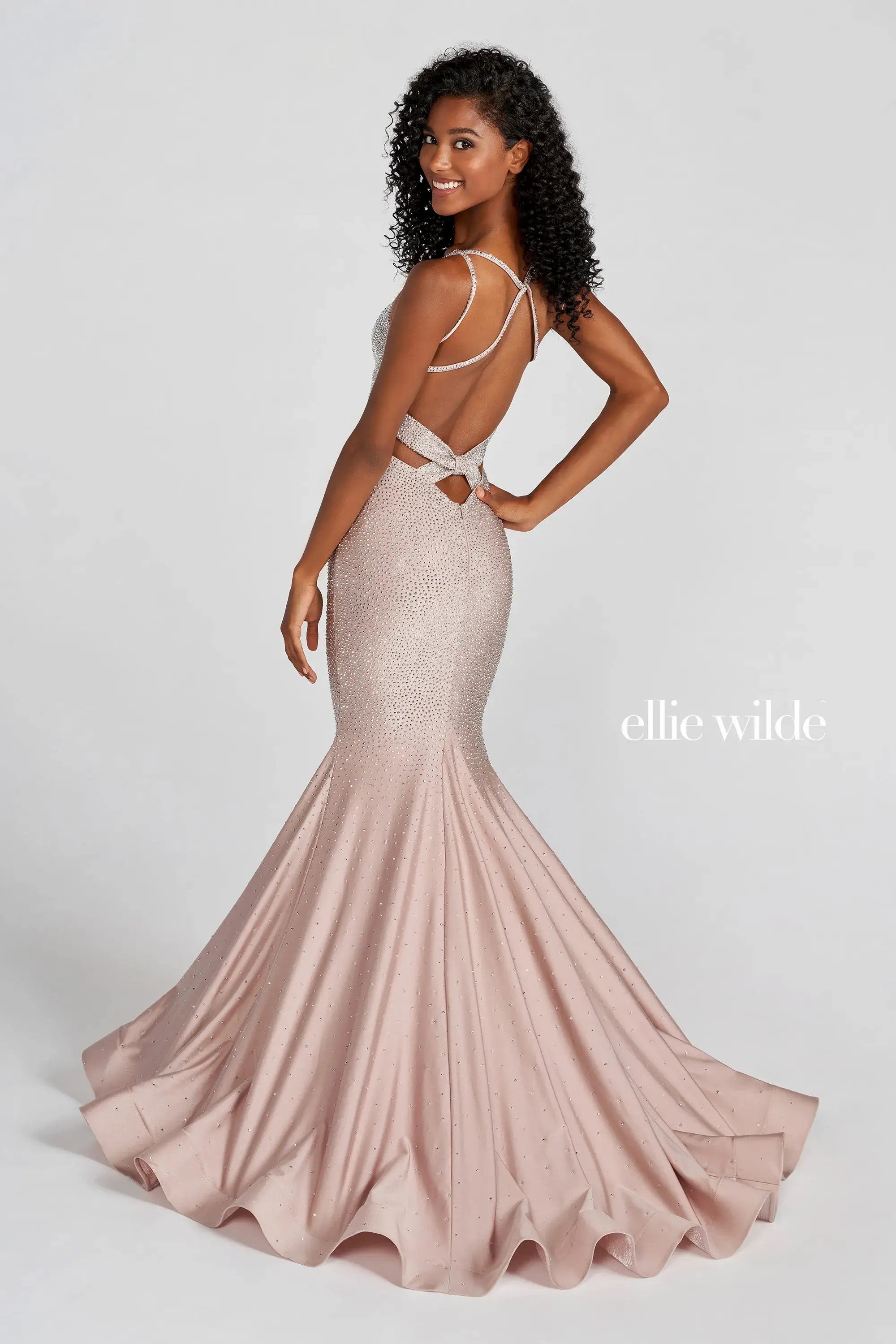 Purple Ellie Wilde EW122001 Prom Long Formal Mermaid Prom Gown