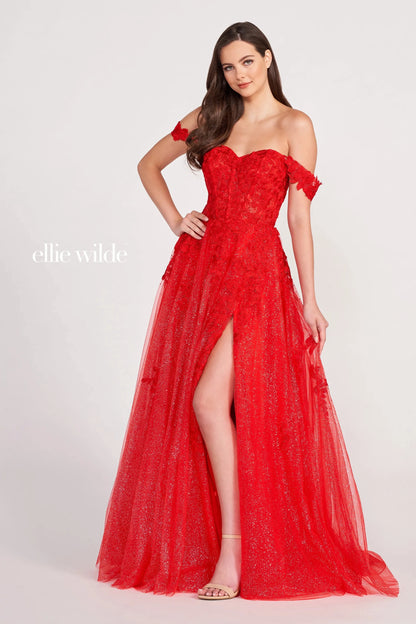 Prom Dresses Prom Formal Slit Evening Long Gown Red