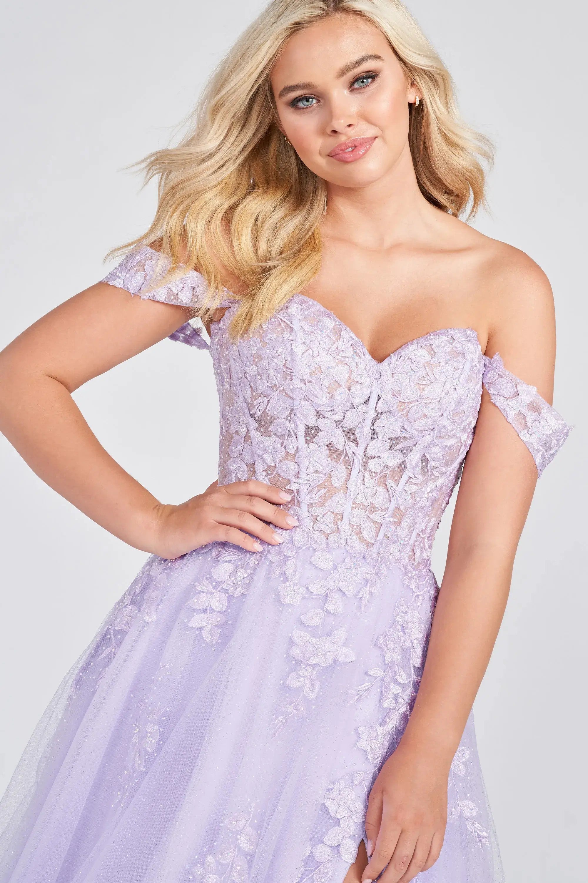 Prom Dresses Prom Formal Slit Evening Long Gown Lilac