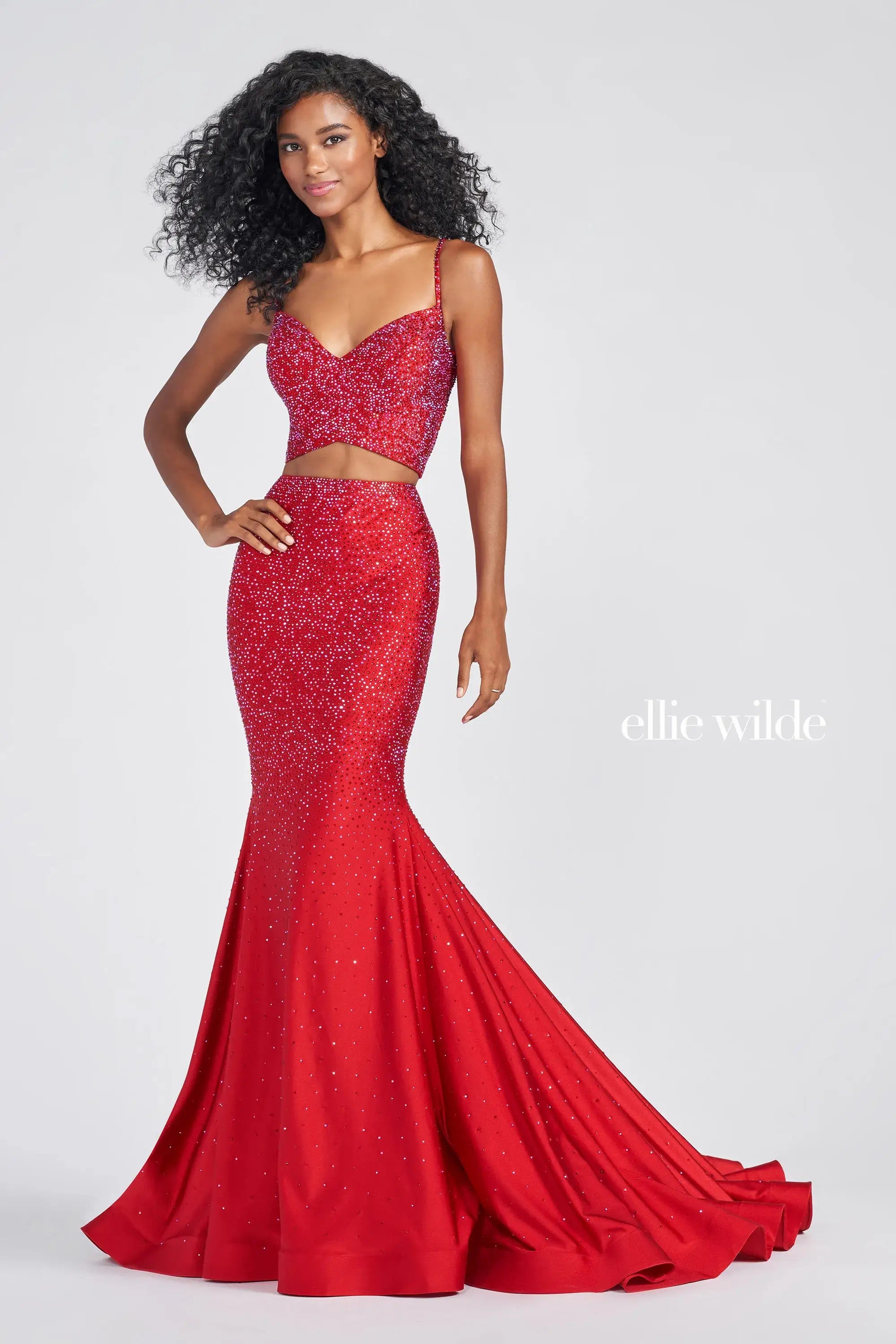 Prom Dresses Long Two Piece Formal Fitted Prom Dress Ruby