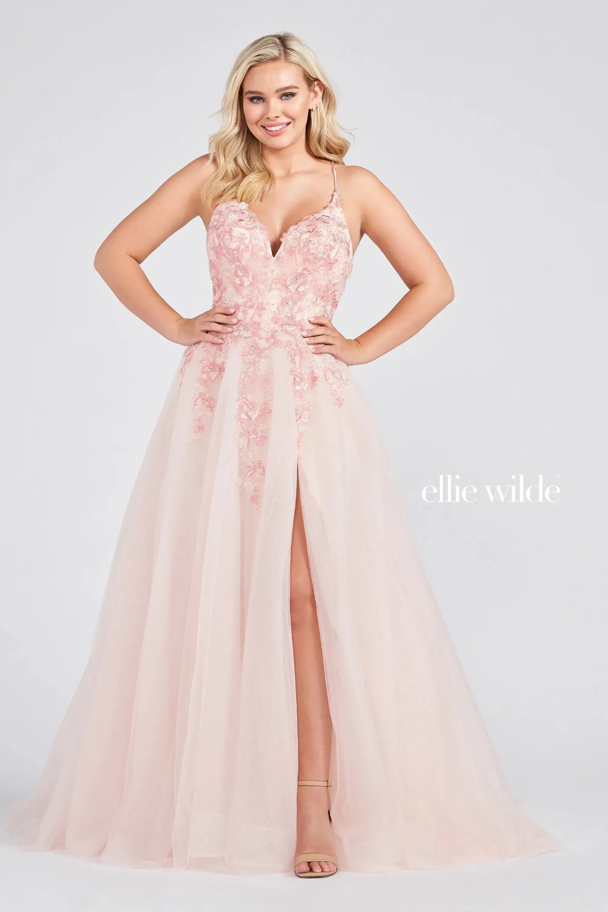 Prom Dresses Long Formal A Line Evening Prom Dress Blush