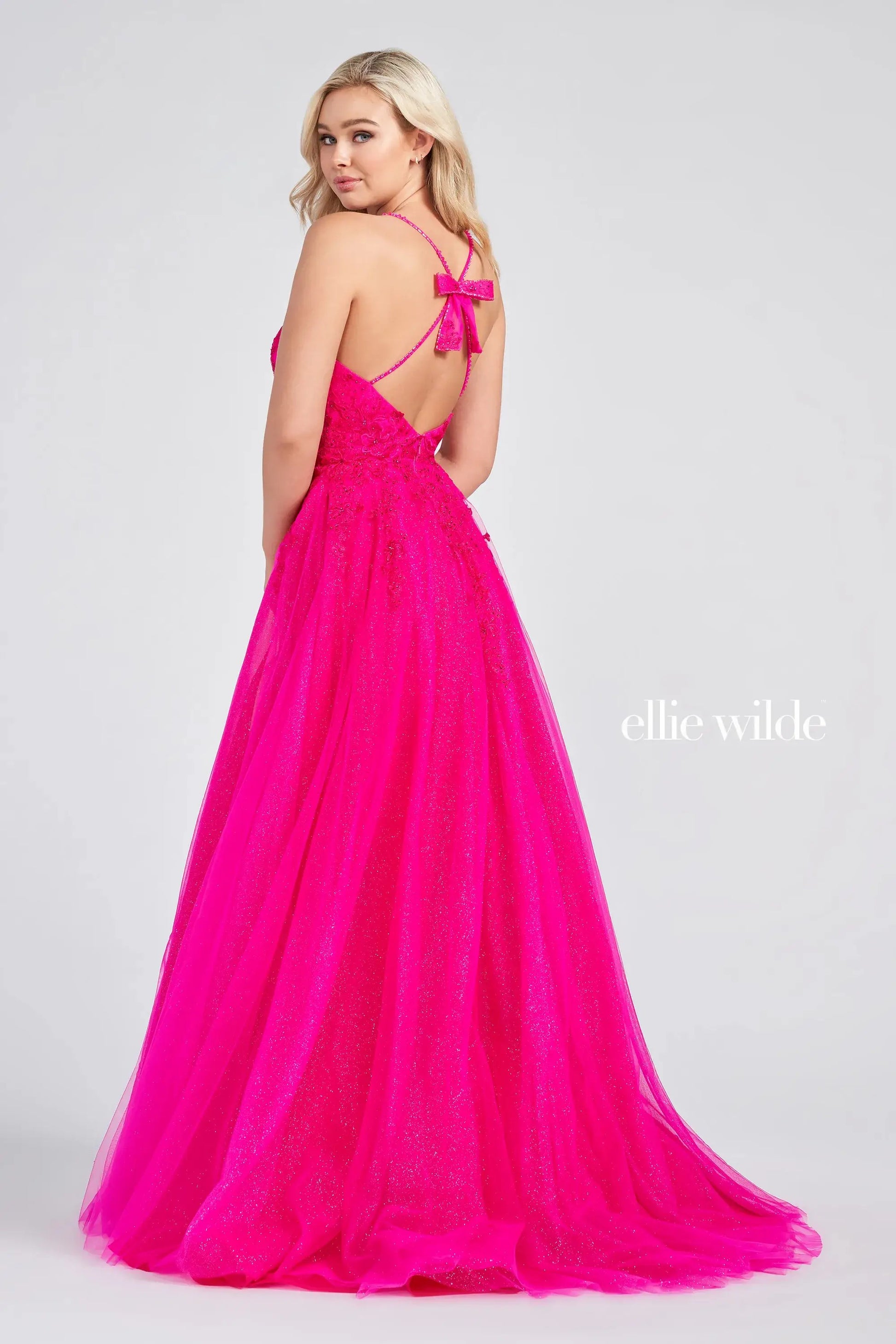 Ellie Wilde EW122014 Long Formal A Line Evening Prom Dress