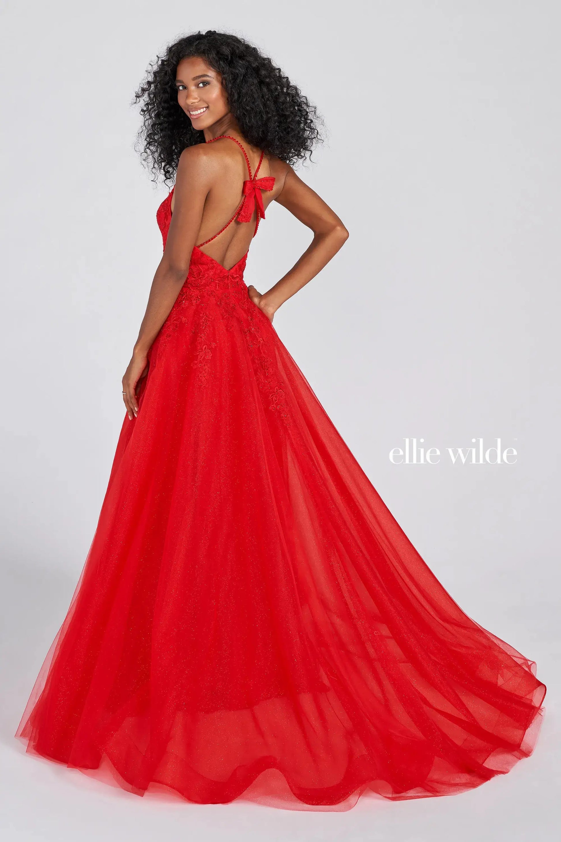 Ellie Wilde EW122014 Long Formal A Line Evening Prom Dress