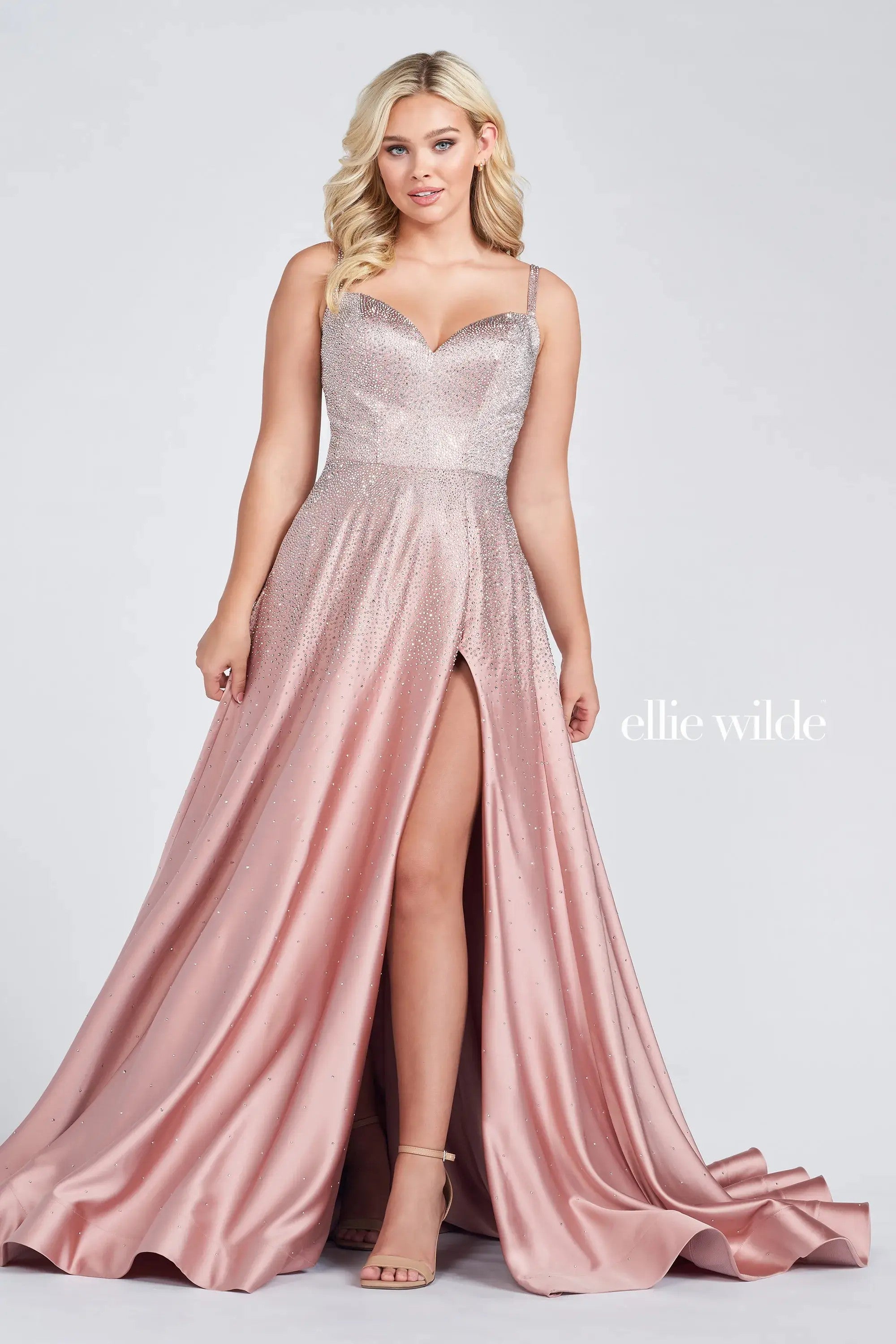 Prom Dresses Prom Dress Formal Evening Long Gown Dusty Rose/Silver
