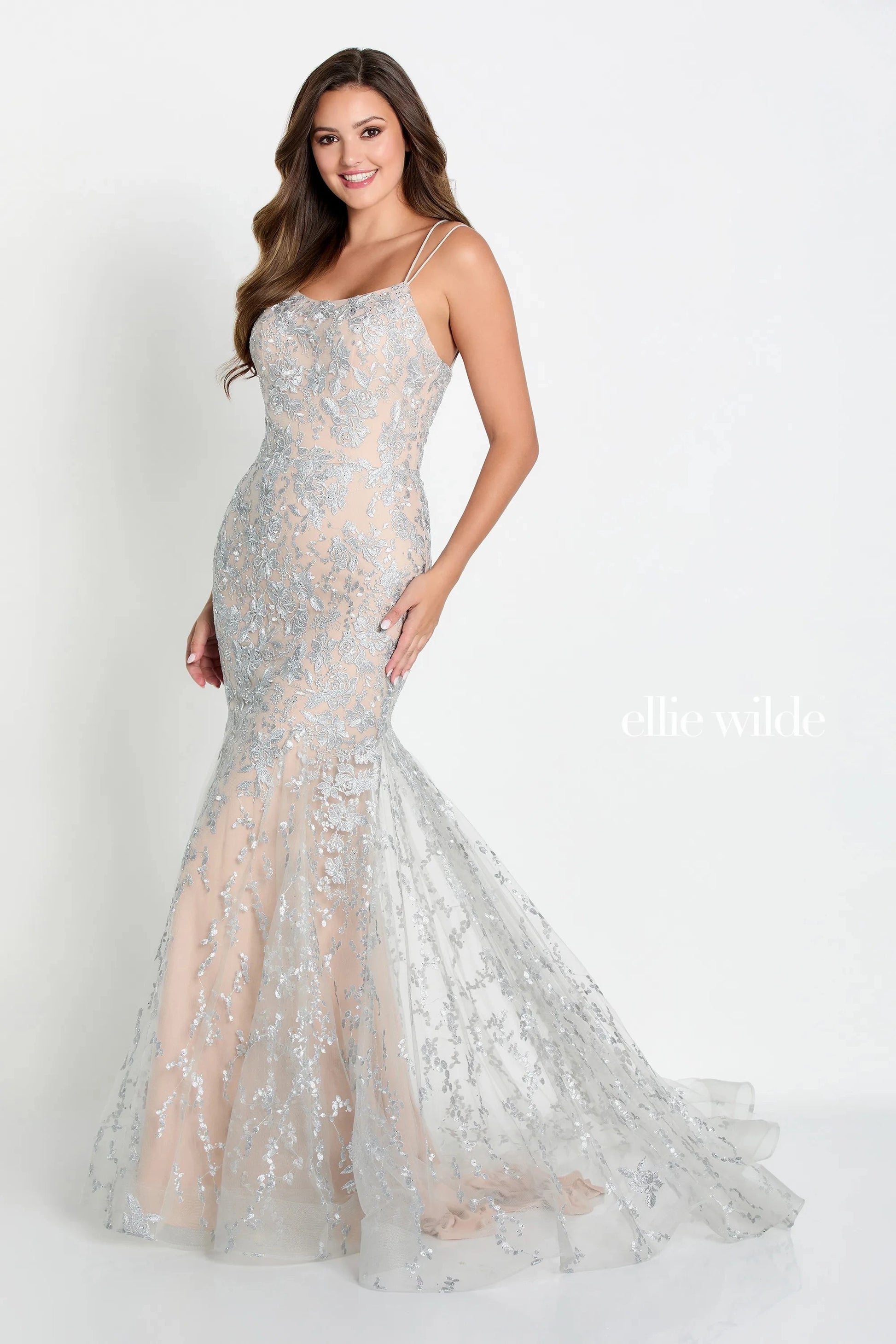 Ellie Wilde EW122032 Prom Formal Fitted Evening Long Gown