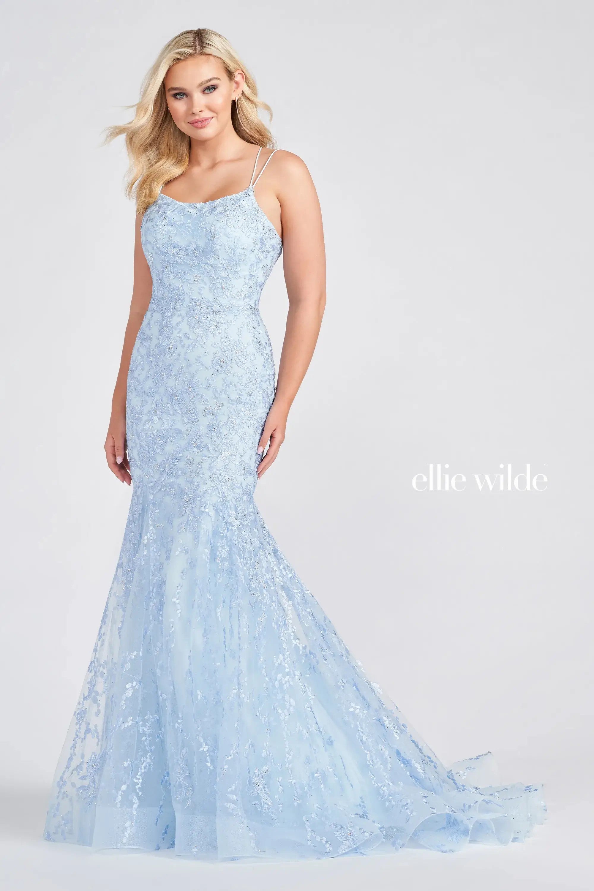 Prom Dresses Prom Formal Fitted Evening Long Gown Light Blue