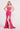 Prom Dresses Fitted Long Formal Slit Glitter Prom Dress Hot Pink