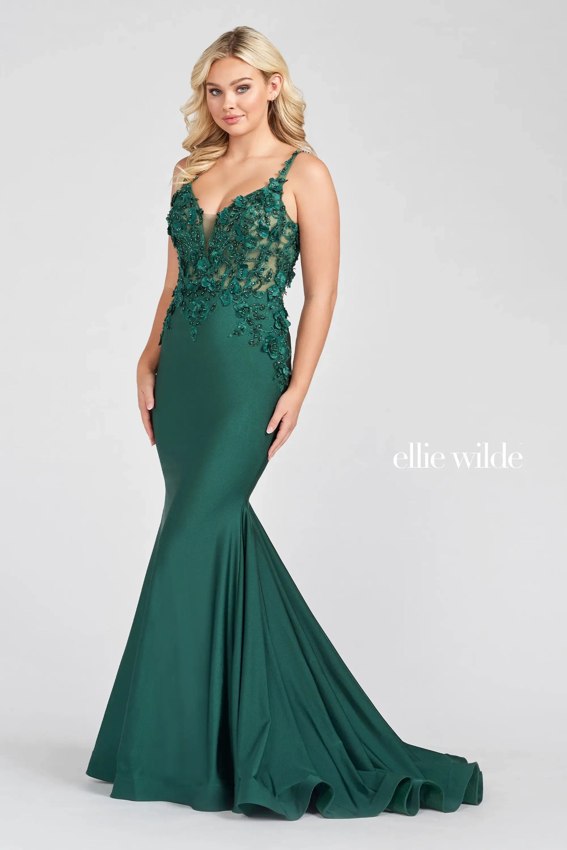 Ellie Wilde EW122041 Long Formal Mermaid Fit Prom Gown