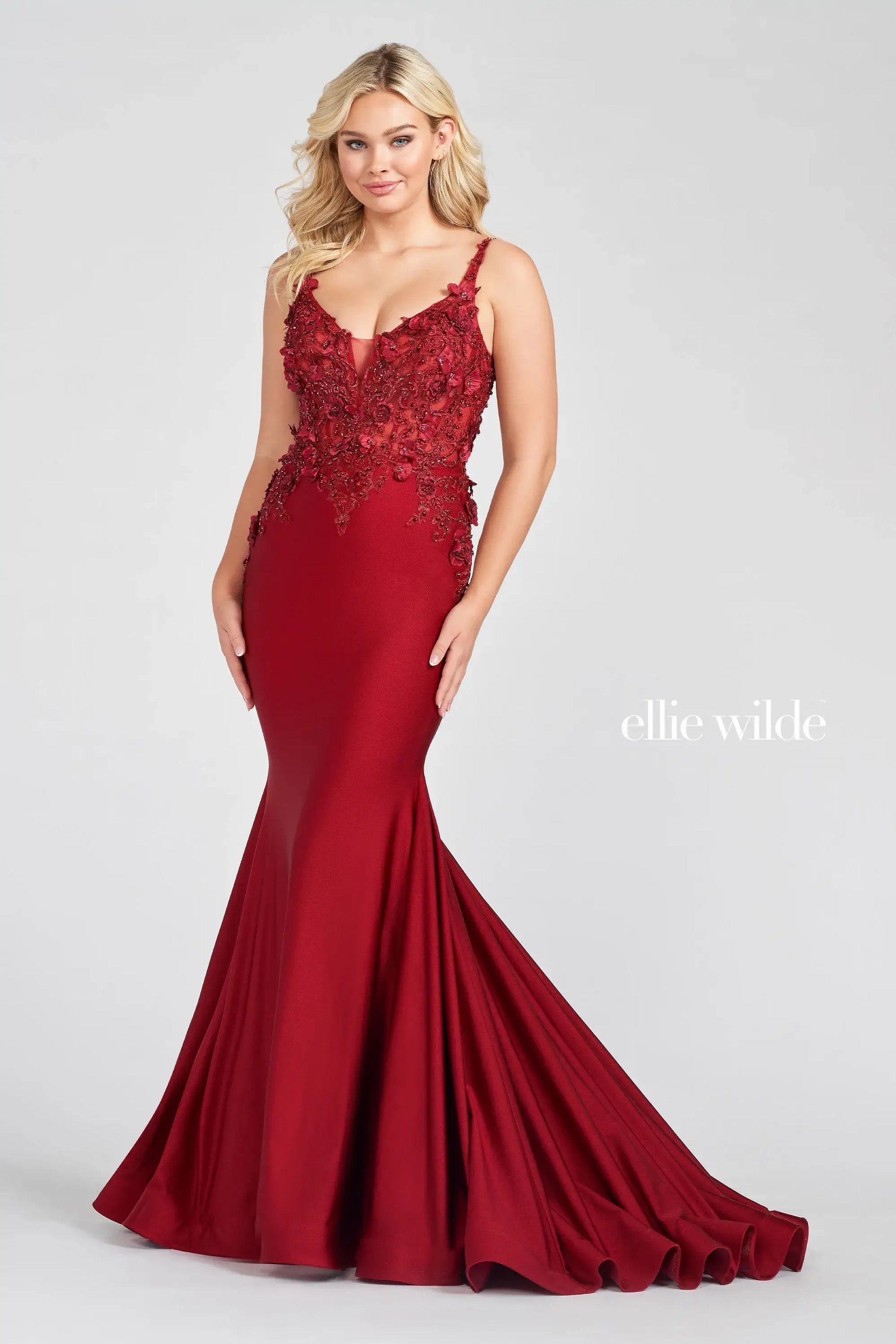 Ellie Wilde EW122041 Long Formal Mermaid Fit Prom Gown