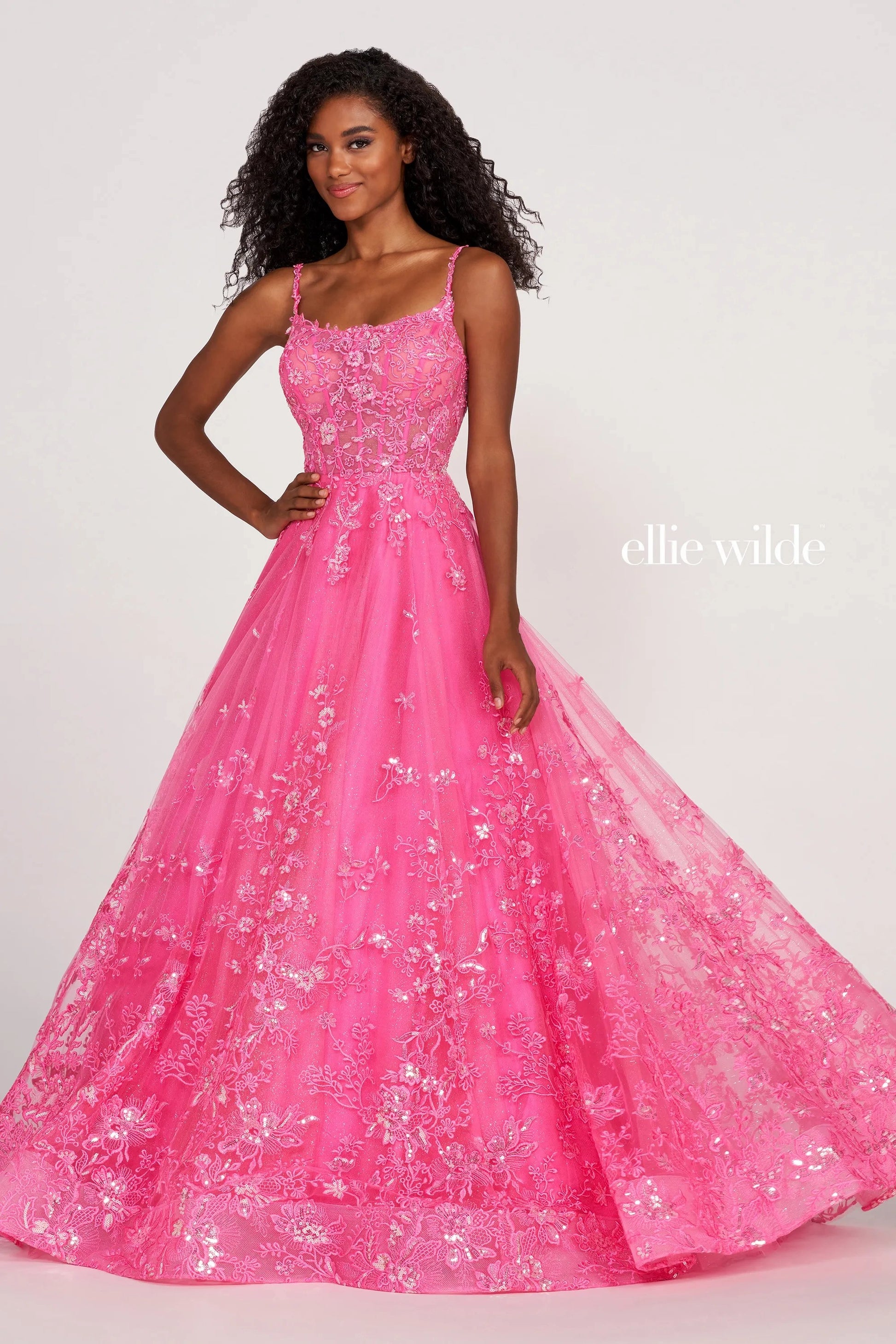 Ellie Wilde EW122109 Long Pocket Ball Gown Prom Dress