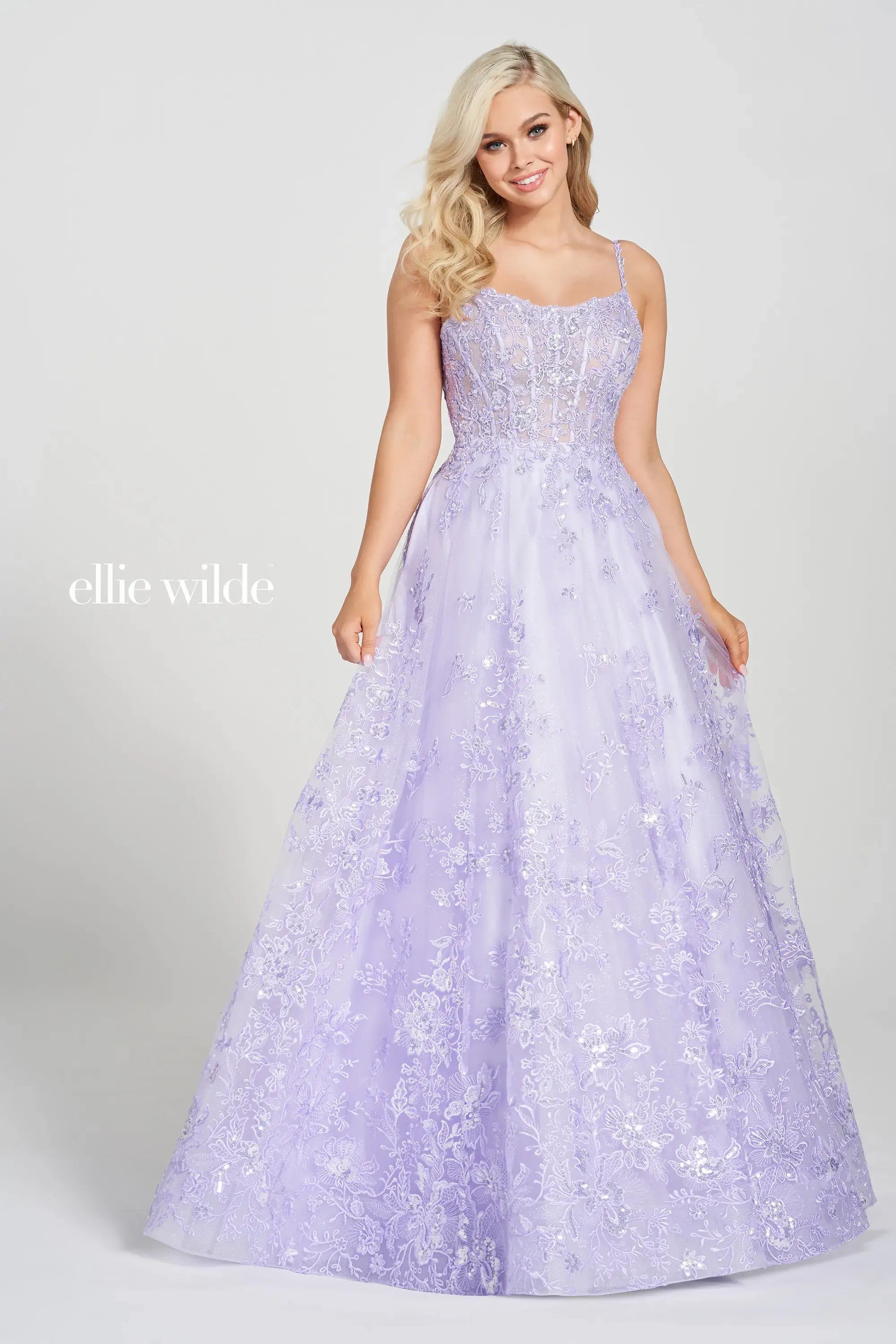 Prom Dresses Long Pocket Ball Gown Prom Dress Lavender