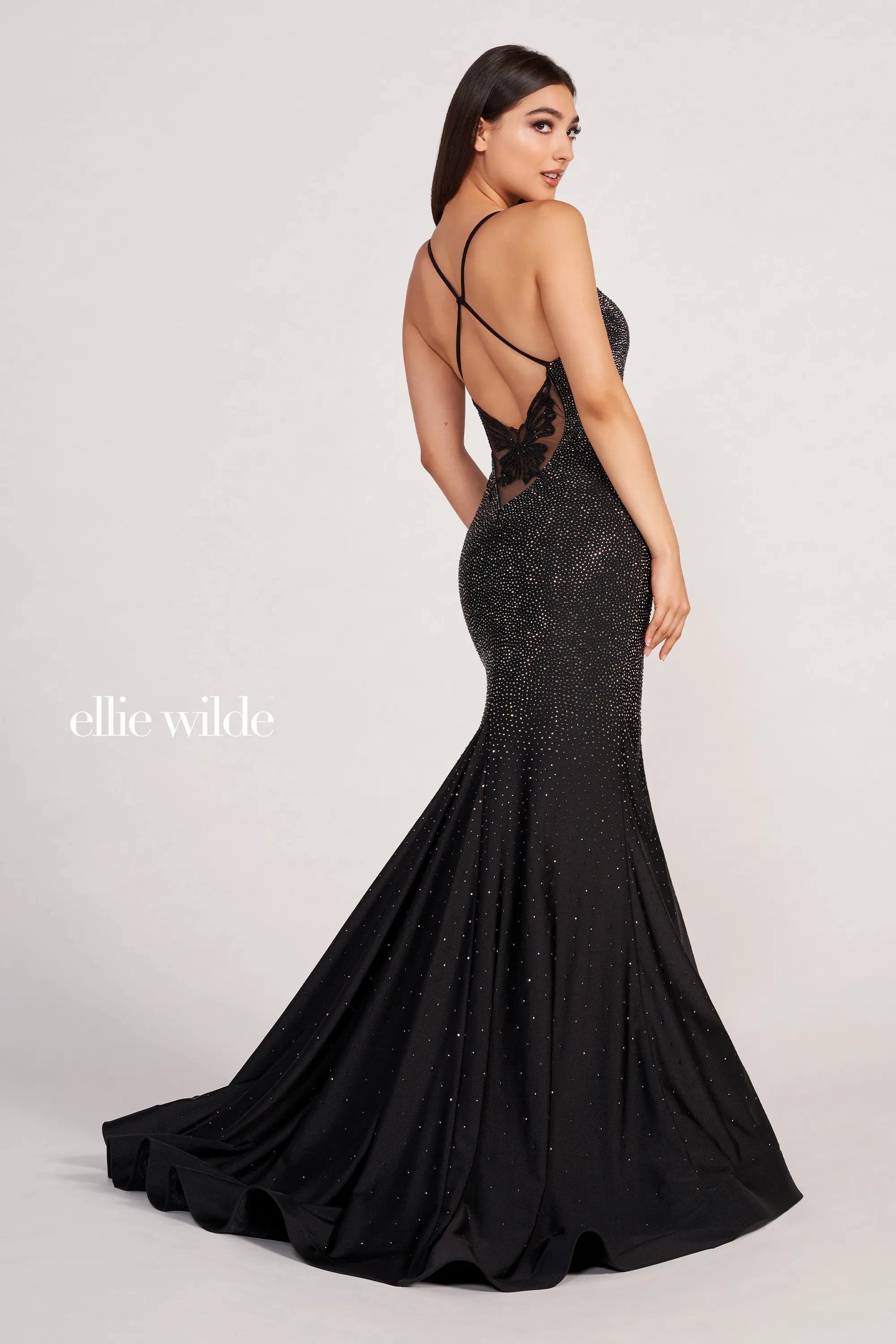 Prom Dresses Long Beaded Formal Prom Gown Black