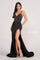 Prom Dresses Long Beaded Formal Prom Gown Black