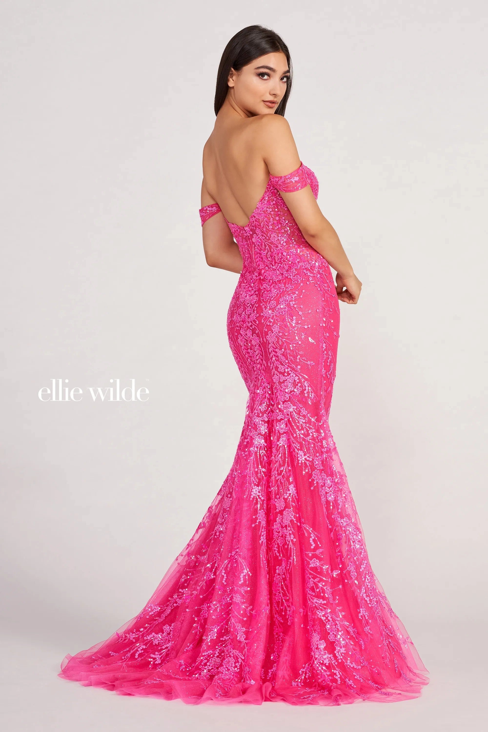 Prom Dresses Long Mermaid Formal Sequin Prom Dress Cerise