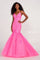Prom Dresses Prom Mermaid Glitter Long Formal Gown Hot Pink