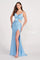Prom Dresses Formal Long Fitted Evening Prom Gown Light Blue
