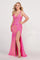 Prom Dresses Long Fitted Sequin Prom Formal Dress Hot Pink