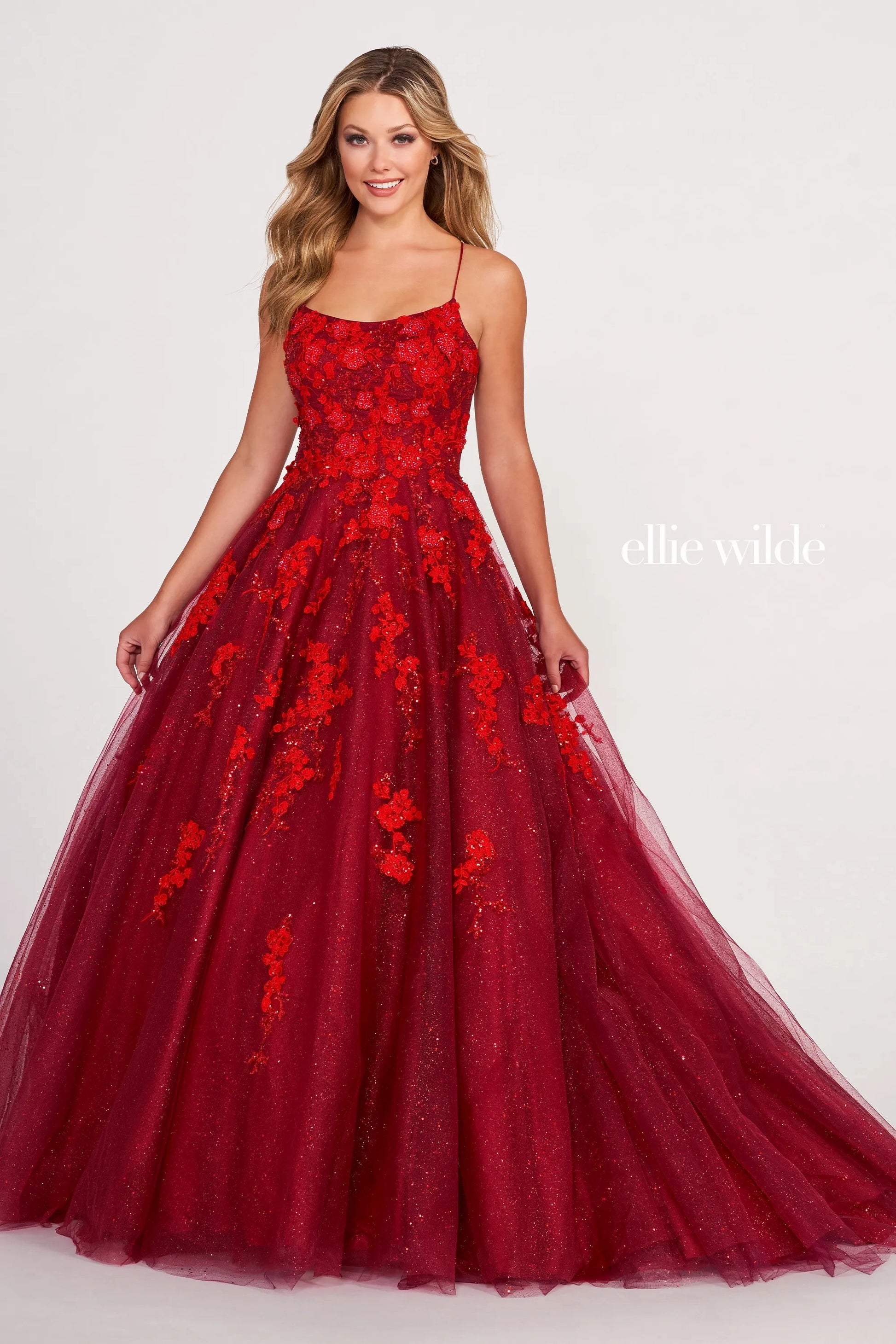 Ellie Wilde EW34026 Long Formal Prom Glitter Ball Gown