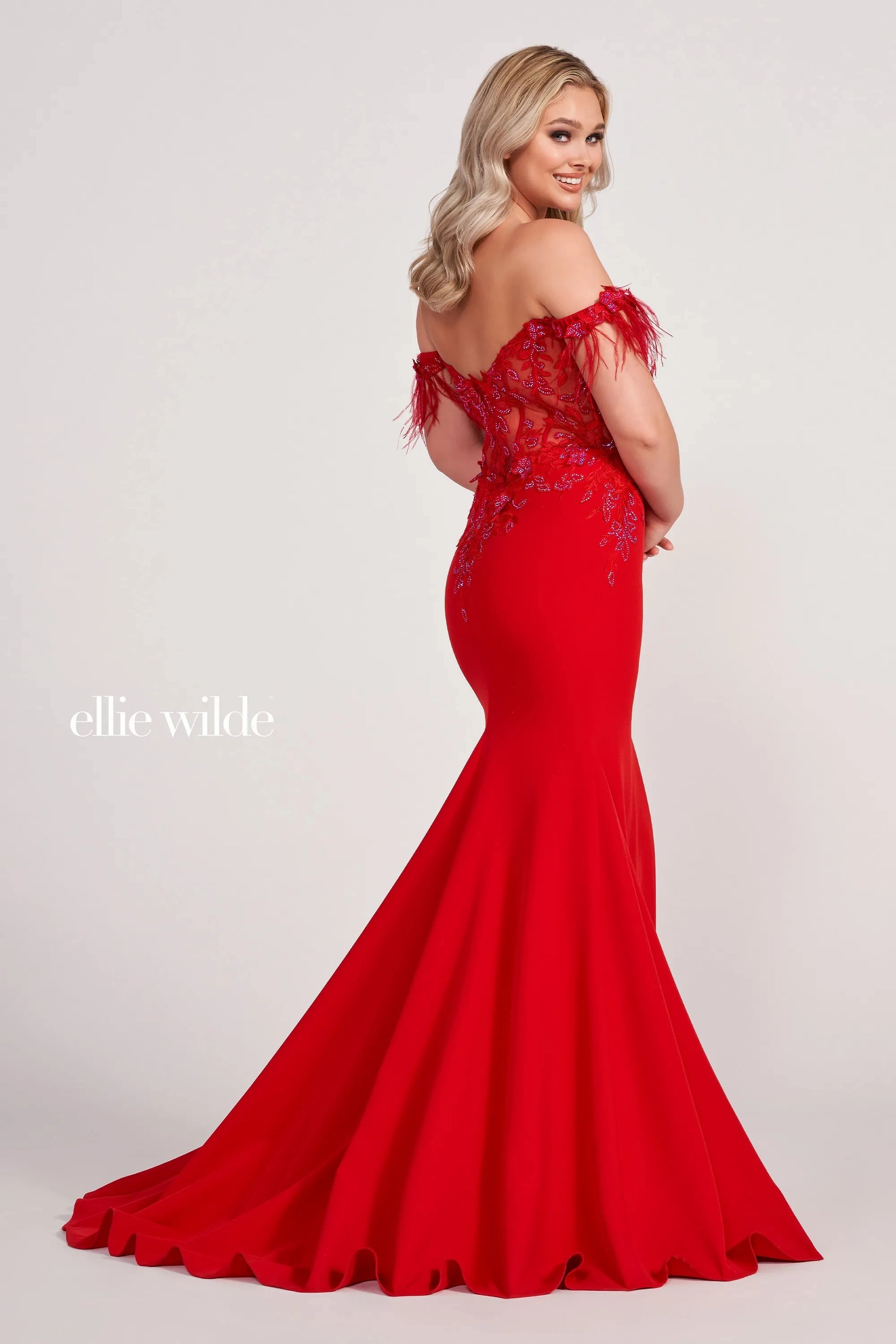 Ellie Wilde EW34028 Formal Fitted Long Prom Dress