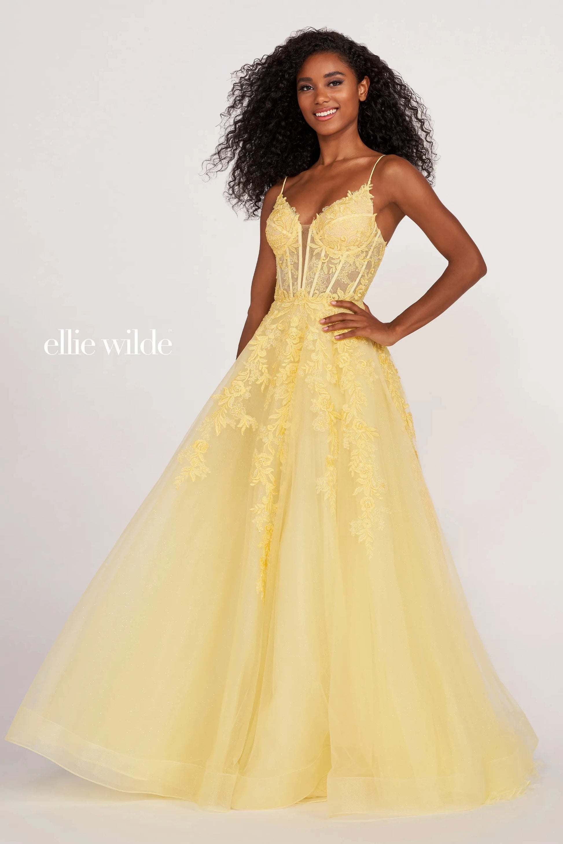 Ellie Wilde EW34036 Long A Line Dress Prom Ball Gown