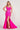 Prom Dresses Long Beaded Slit Formal Prom Dress Hot Pink/Silver