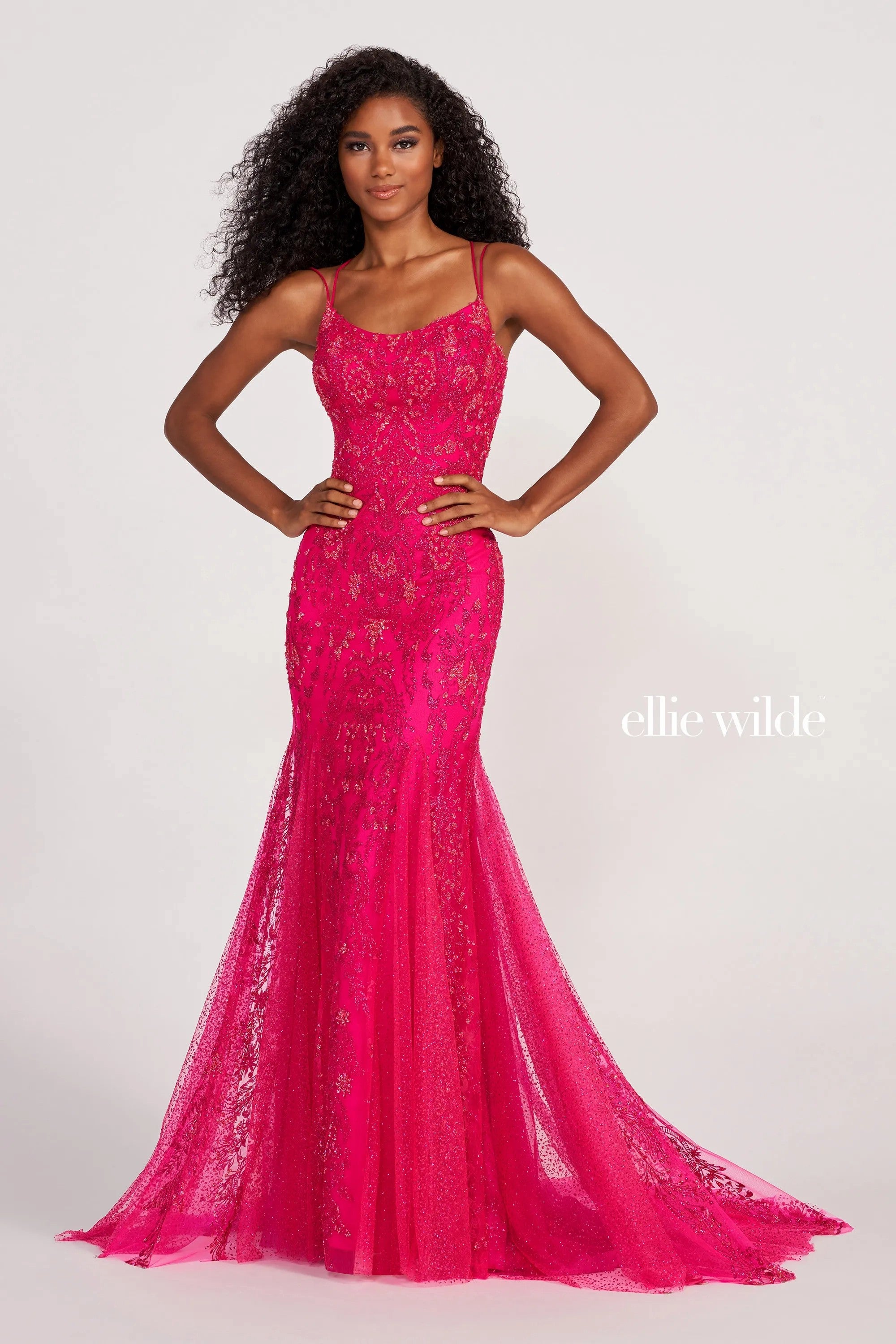 Prom Dresses Beaded Mermaid Evening Long Prom Gown Lipstick